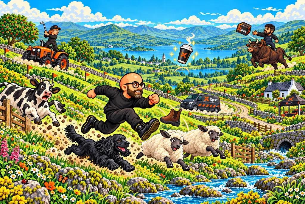 Jacko leaps into a chaotic Xpert field run.