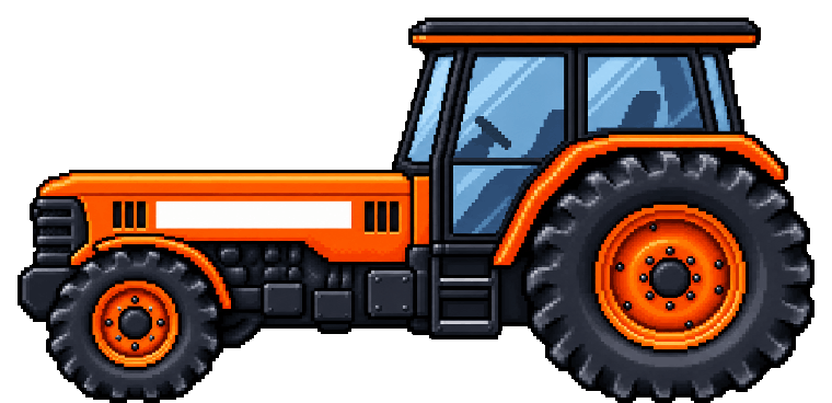 Orange Xpert tractor